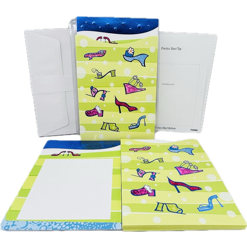 Hallmark 10 Blank Shoe Invitations with Envelopes Decorated Sleeves Instructions